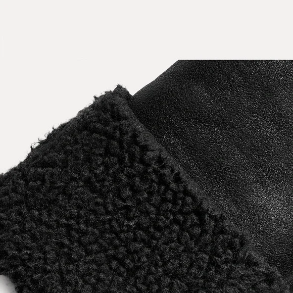 DOUBLE FACED LONG BIKER COAT ZW COLLECTION - Picture 5 of 5